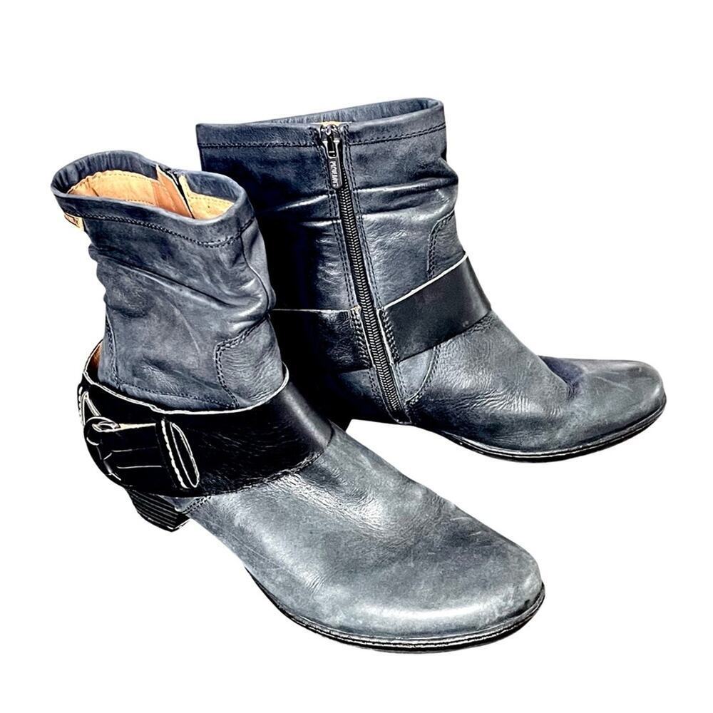 Pikolinos “Brujas” Leather Ankle Boots, Black, Side Zip, Streetwear, Weekend 8.5 - Picture 3 of 13